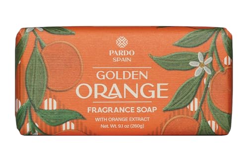 PARDO SPAIN - GOLDEN ORANGE 260g. jabon solido con una fragancia cítrica y revitalizante. Naranja