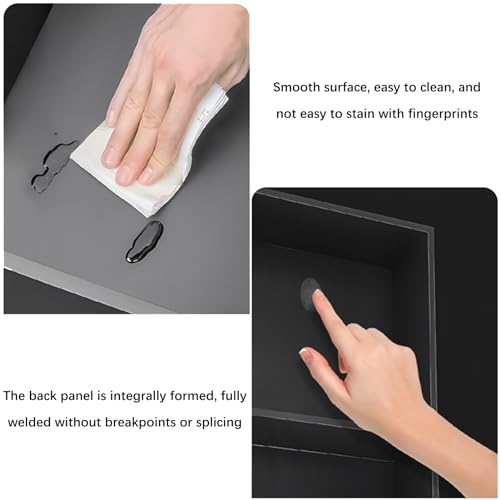 Estante de ducha de acero inoxidable impermeable y resistente al óxido que ahorra espacio para baño, cocina y sala de estar, diseño integrado