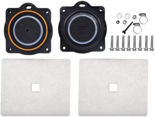 HP60/80 Air Pump Rebuild Kit for Hiblow HP 80, HP 60 for Aqua-Aire AA500, Air Pump Replacement Diaphragms HP80, HP-80-0110 with The Installation Manual