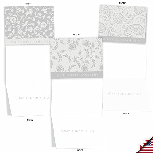 The Best Card Company - 10 Assorted Sympathy Cards Boxed (4 X 5.12 Inch) - Condolence, Bereavement Greetings - Condolence Cards M2342Srg #TOP3