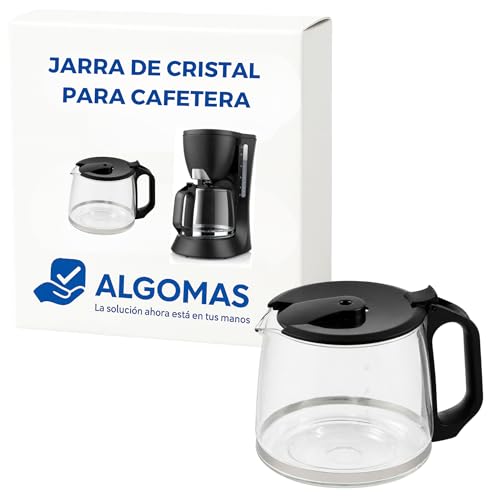 Jarras para cafetera | Algomas Jarra De Cafetera De Vidrio Compatible Con Taurus Verona 12 Tazas Versión Ii Y Iii 1,2l Resistente Al Calor Repuesto De Sustitución Para Cafeteras De Goteo Asa Ergonómica