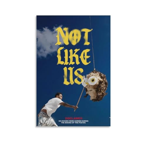 SYE SOMUG Kendrick Lamar - Not Like Us Canvas Poster Wall Decorative Art Painting Living Room Bedroom Decoration Gift Unframe-style12x18inch(30x45cm)