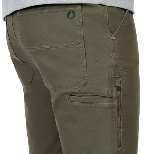 The American Outdoorsman Men's Stretch Canvas Work Shorts with Flex Waistband & 6 Pockets - Tear-Resistant Work Shorts2