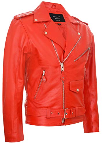 Men's Leather Brando Biker Jacket Rock Motorcycle Retro Hide Biker Jacket2
