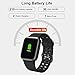 YAMAY Smart Watch for Android and iOS Phone IP68 Waterproof, Fitness Tracker Watch with Heart Rate Monitor Step Sleep Tracker, Smartwatch Compatible with iPhone Samsung, Watch for Men Women (Black)