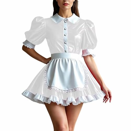 Robe Cosplay PVC à Manches Bouffantes Idéale pour Vos Soirées Thématiques