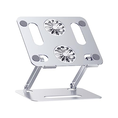 NUOBESTY Soporte Ventilado Ajustable para Portátiles De Refrigerador De Aire USB con Doble Ventilador Base para Laptop