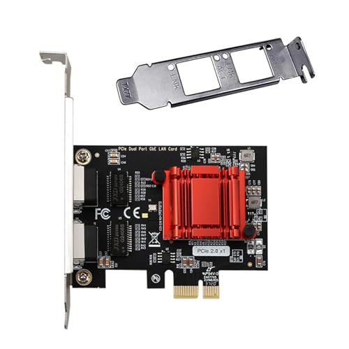 Carte réseau Gigabit PCIe double connecteur 1000M à haut débit stable