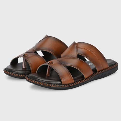 Image of Centrino Sandal for Men | Grip Insole for Stability | Modern slipper Look with Straps | Comfortable Casual look sandal for Men's (9512)