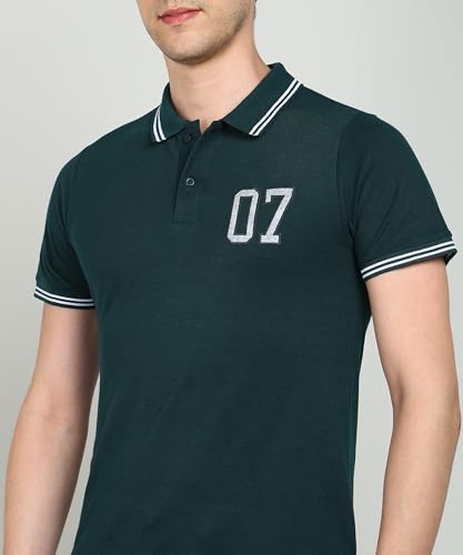 Image of INKKR Men's Soild Collar Neck Polo T-Shirt