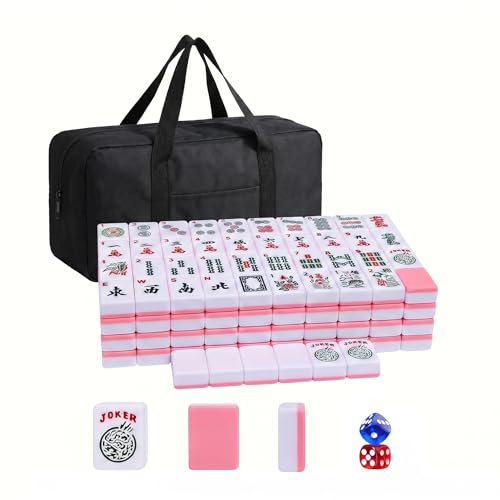Sac de mahjong américain 166 carreaux complet avec accessoires de voyage
