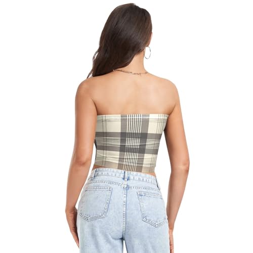 Vintage Birds Flower Butterfly Sexy Crop Tops for Women Non Slip Strapless Tank Top Stretch Tube Top for Teen Nursing3