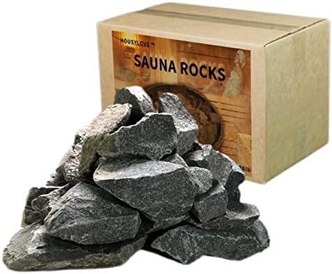 HOUSYLOVE Sauna Rocks/Sauna Stones, 36 lb Box of Lava Rock for Steam Sauna, Sauna Stone
