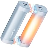 HAGOOGI (ハゴオギ) 充電式カイロ 急速発熱 電子カイロ 3階段温度調節 モバイルバッテリー 10000mAh大容量 ハンドウォーマー 14時間連続発熱可能 急速充電 エコ 小型 超軽量 分離式設計 持ち運びやすい 寒さ対策 アウトドア 通勤通学 プレゼント (ブルー)