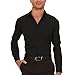 Nautica Slim Fit Mens Dress Shirts Long Sleeve Performance Polyester Fabric Wrinkle Free 4-Way Stretch Black Solid