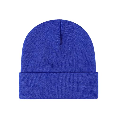 Image of Beanie for Men Women Warm Winter Hat Windproof Thick Knitted Cuffed Unisex Skull Cap