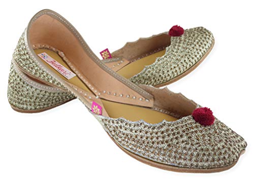 Image of Fulkari Prime Pure Leather Casual Women's Soft Leather Bite and Pinch Free Ladies Jutti Ethnic Mojari