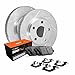 R1 Concepts Front Brakes and Rotors Kit |Front Brake Pads| Brake Rotors and Pads| Super Duty Brake Pads and Rotors| Hardware Kit WEXH1-63002