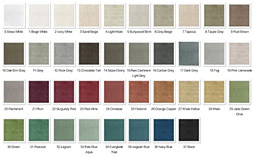 Cololeaf Faux Linen Fabric Swatches Sample Book (38 Colors)