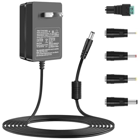 Gonine 12V 3A Power Supply Cord UL Certificate, 100V - 240V AC to DC 12 Volts 3A 2A Power Adapter for 12Vdc Wireless Router, Neck Shoulder Massager, LED Strip Lights, CCTV Cameras, Hard Drivers. Cover