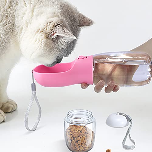 AVELORA Dog Water Bottle,Portable pet Water Bottle with Food Container,Outdoor Portable Water Dispenser for Cat,Rabbit… - Image 4