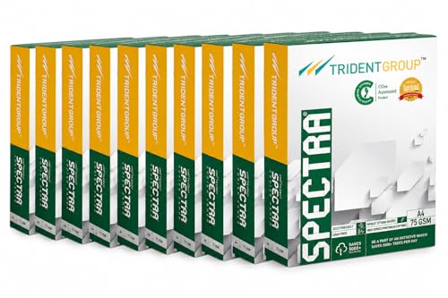 Image of ZS COLLECTION A4-Size Printer Paper 80.5L x 57.1W Centimeters | 500 sheets A4-size Paper bundle | 75 GSM White Paper For Laserjet & Inkjet Printer | Fast Drying | Eco Friendly -10 Ream