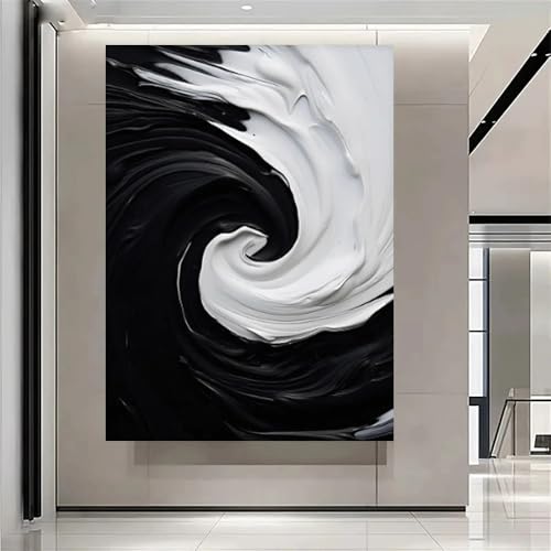 Impression sur toile blanche d'art fluide abstrait au design raffiné - 2