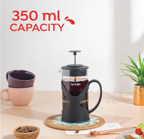 Image of Sipologie Classic French Press Coffee Maker with 4-Level Filtration - Customized, 350 ml