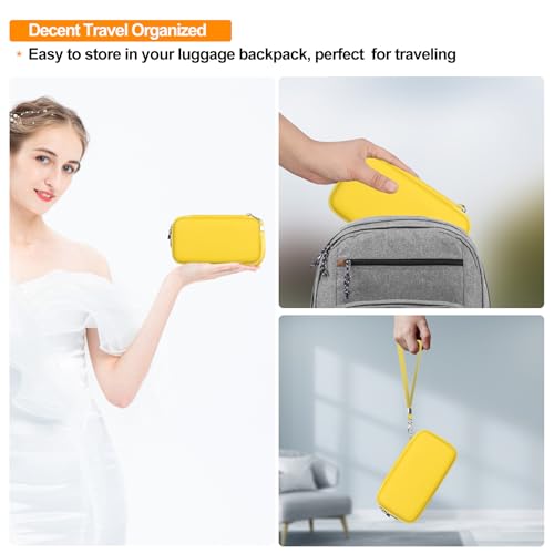 Image of Elonbo Diabetic Supplies Travel Case for Glucose Meter Diabetes Testing Kit | Portable Diabetes Testing Kit Storage Organizer Bag, Glucose Meter Insulin Pen Carrying Case for Test Strips Lancets, Yellow