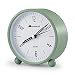 Alarm Clock.Mensent 4 inch Round Silent Analog Alarm Clock Non Ticking,with Night Light, Battery Powered Super Silent Alarm Clock, Simple Design Beside/Desk Alarm Clock (Blue)