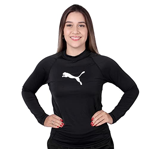 Camiseta Manga Longa UV50+, Puma, Feminino, Preto, P