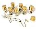 Ooki 12pcs White Gold St. Jude Judas Saint Scented Rosary In Glass Gold Jar Bottle Beads Red Beaded Rosary Crucifix Necklace Party Favors Baby Recuerdos De Mi Bautizo Baptism Communion