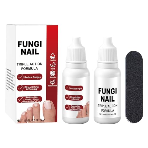 15ml Fußnägel Behandlung, Nagelpflege für Fußnägel, mit Nagelfeile, Schutz & Stärkung brüchiger Nägel, Spendet Feuchtigkeit trockener Nagelhaut, Nail care, Nail Repair (15ml)