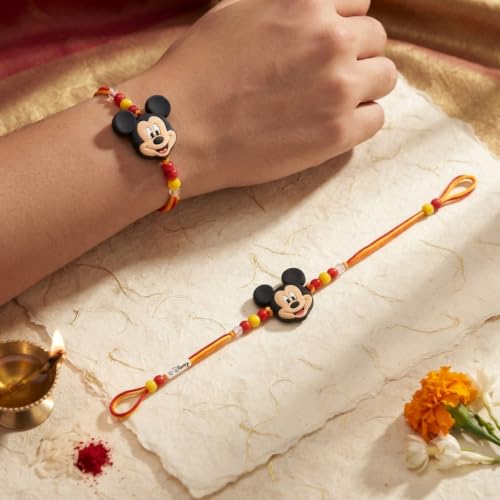 Image of Disney Mickey Mouse Metal Pendant Rakhi | Officially Licensed | Rakhi for Boys, Bhaiya, Bhai | Raksha Bandhan Gift
