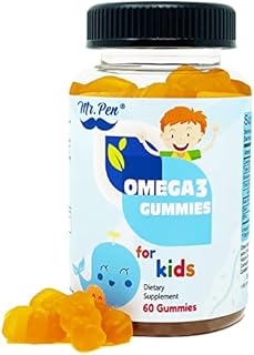 Omega 3 Gummies for Kids | 60 Gummies | 2 Months Supplies | Tasty Orange Flavor | 4+ Years | Omega-3 with EPA & DHA, Omega 3 for Kids, Omega 3 Gummies, Fish Oil Gummies, Omega-3 Fatty Acids Gummies