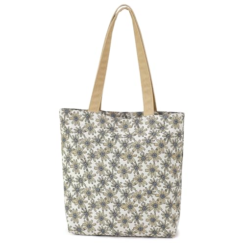 BBORGDC Bolsa de ombro leve e moderna para mulheres, Gardênia/Jacquard