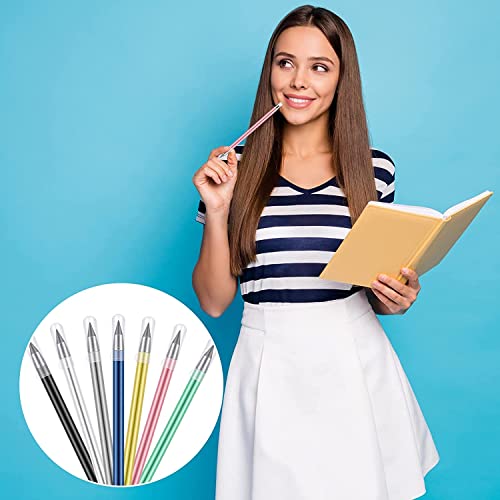 Image of BWOGUE 4PCS of Inkless Infinity Pencil, Infinite Pencil Eternal with Eraser, Reusable Pencil for Writing, Drawing, Kids Pencil for Home, School Supplies and Office (Multicolor)