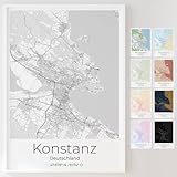 Mapdify Konstanz personalisiertes Stadtposter, dein 