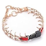 Herm Sprenger Curogan Dog Collar with Short Links and Quick Release ClicLock Buckle and Biothane Insert Made in Germany 20in x 3.0mm (Neck Size up to 16-17in) (Cherry Red)