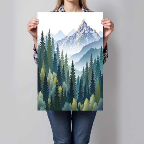 Tableau décoration murale montagnes pour illuminer un mur vide - 2