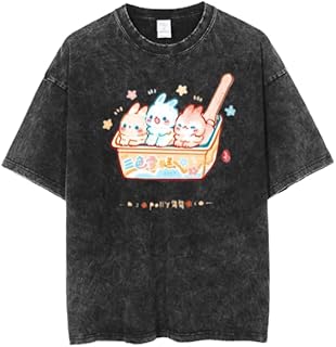 washed gray t-shirt bunny rabbit cute kawaii oversize 28