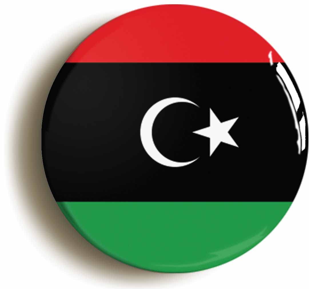 Libya National Flag Fridge Magnet (Circular 2inch / 50mm Diameter)