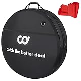 CyclingDeal Bike Bicycle Double Wheel Bag - Soft Foam Padded for 700c Road Bike & 26' 27.5' 29' MTB Wheel Set - Quality Nylon 600D with Detachable Shoulder Strap - Self-Inflating Thick Padding