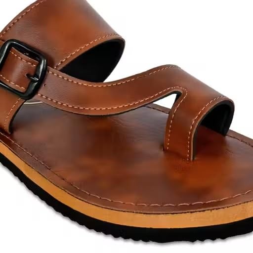 Image of Men's Printed Synthetic Flip Flops Slippers Comfortable Slip On Pair Rubber Sole Casual Chappals For Daily Use 137