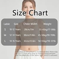 Mädchen Sport-BHS Teenager Nahtloser Trainings BH 4er-Pack Bügellose Unterwäsche Trainingsunterwäsche Unsichtbar Bralette Trainings-BHS Vest BH für 10-12 Jahre – Ansicht 7