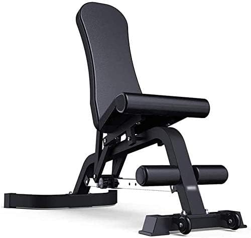 BYCDD Weight Bench Adjustable, Sit Up Incline Abs Benchs Dumbbell Bench Folding Abdominal Equipment for Whole Body Training,Black