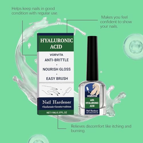2 Stück 11 ML Hyaluronic Acid Nail Hardener, Nail Care Jojoba Oil, Anti Brittle Nagelpflege Feuchtigkeitsbehandlung, Gesundheit Hand Fußnägel Nail Hardener