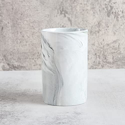 Wongwongcat Ceramic Toothbrush Holder 300 Ml, Marble Pattern Toothbrush Cup, Drinking Cup (Grey) #TOP2