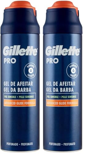 Gel à raser Gillette Pro Sensitive confort absolu pack double 200 ml