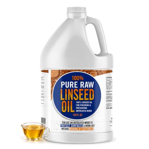 Ecoxall 100% Pure Raw Linseed Oil, 1 Gallon (128 Fl oz), Pack of 1